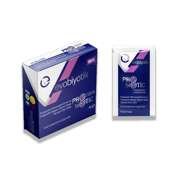 EVOBİYOTİK ( Probiyotik Mikroorganizma ve Prebiyotik Bileşen İçeren Saşe Takviye Edici Gıda)