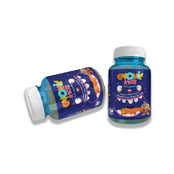 EVOVİT KİDS MULTİ GUMMİES Vitamin ve Mineral İçeren Çiğnenebilir Form Takviye Edici Gıda